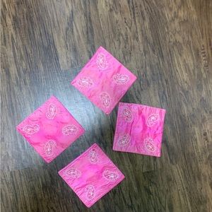 fabric cocktail napkins coasters set of 4